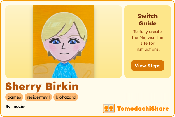 Sherry Birkin, a male Mii  with tags: games, residentevil, biohazard