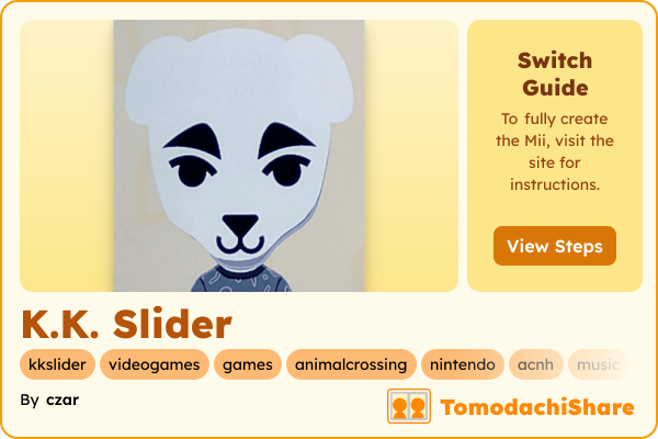 K.K. Slider, a male Mii  with tags: kkslider, videogames, games, animalcrossing, nintendo, acnh, music, cartoon