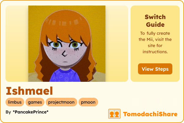Ishmael, a female Mii  with tags: limbus, games, projectmoon, pmoon