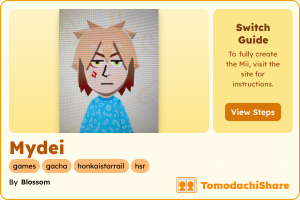 Mydei, a male Mii  with tags: games, gacha, honkaistarrail, hsr
