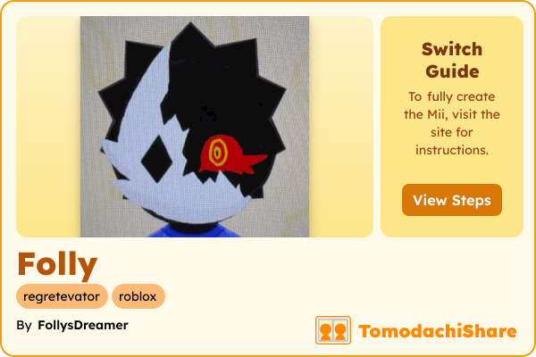 Folly, a female Mii  with tags: regretevator, roblox