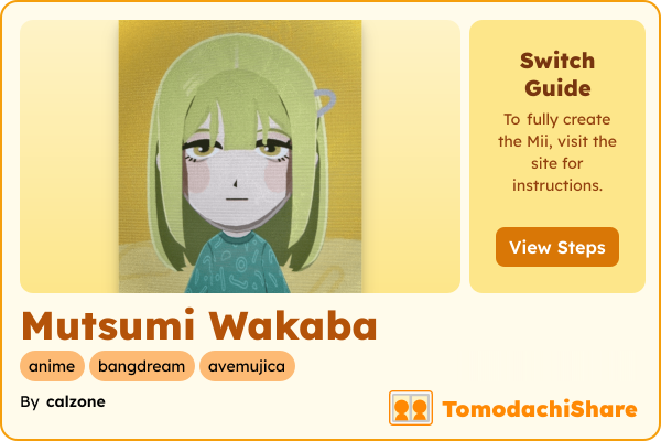 Mutsumi Wakaba, a female Mii  with tags: anime, bangdream, avemujica