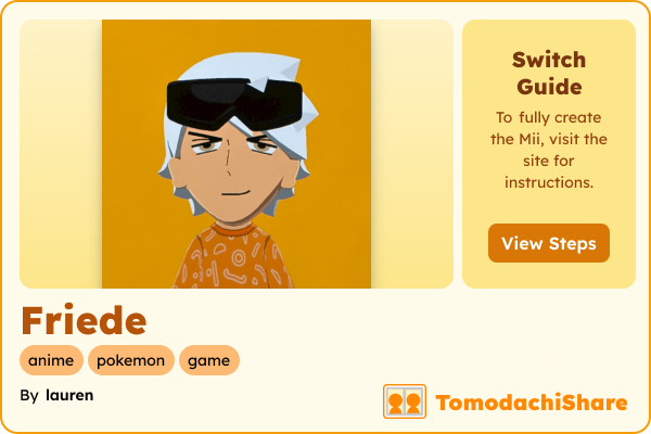 Friede, a male Mii  with tags: anime, pokemon, game