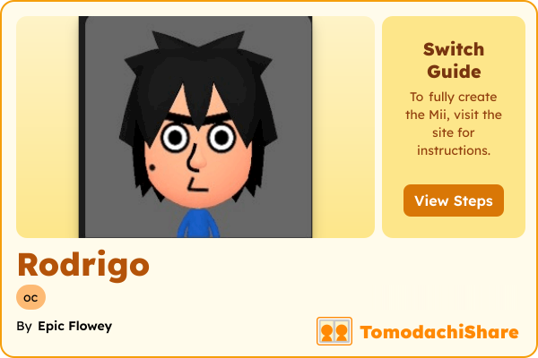 Rodrigo, a male Mii  with tags: oc
