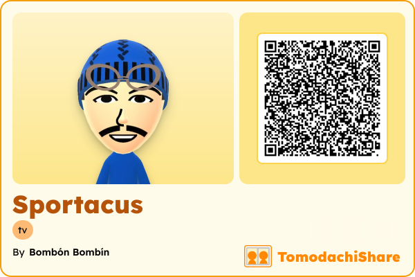 Sportacus, a male Mii  with tags: tv