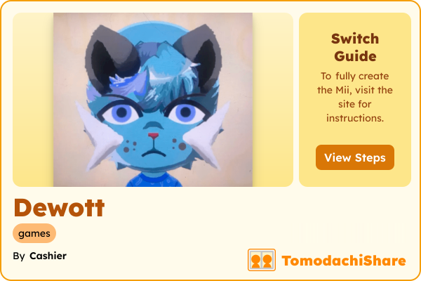 Dewott, a male Mii  with tags: games