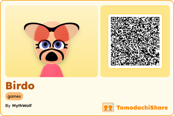 Birdo, a female Mii  with tags: games