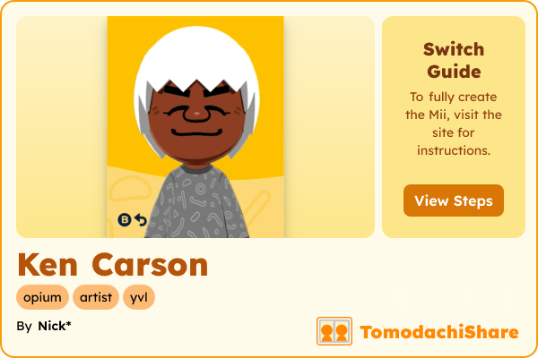 Ken Carson, a male Mii  with tags: opium, artist, yvl