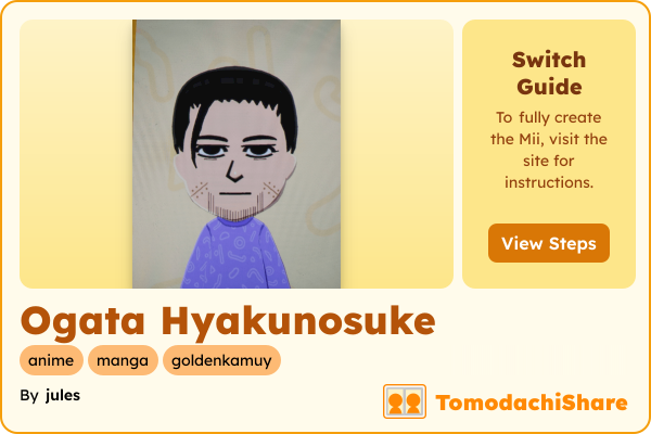 Ogata Hyakunosuke, a male Mii  with tags: anime, manga, goldenkamuy
