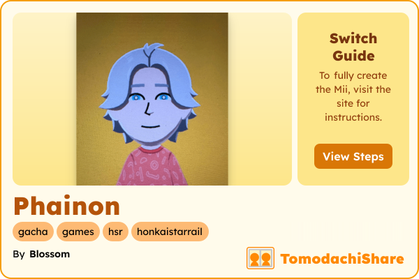 Phainon, a male Mii  with tags: gacha, games, hsr, honkaistarrail