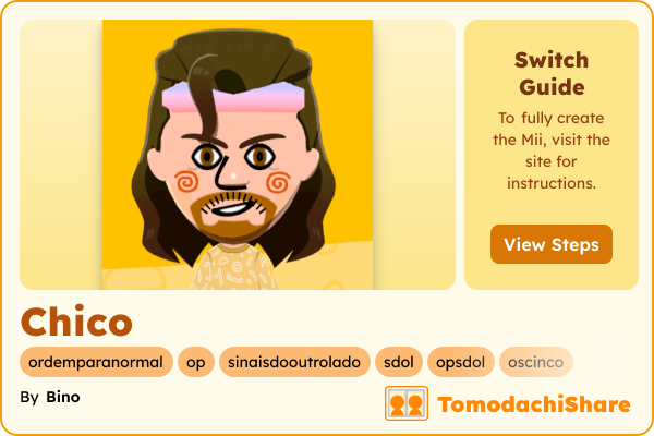 Chico, a male Mii  with tags: ordemparanormal, op, sinaisdooutrolado, sdol, opsdol, oscinco
