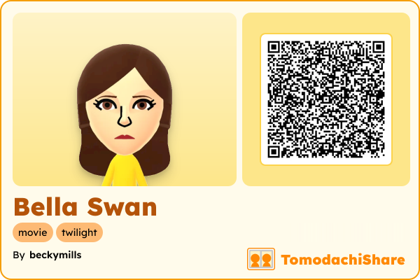Bella Swan, a female Mii  with tags: movie, twilight