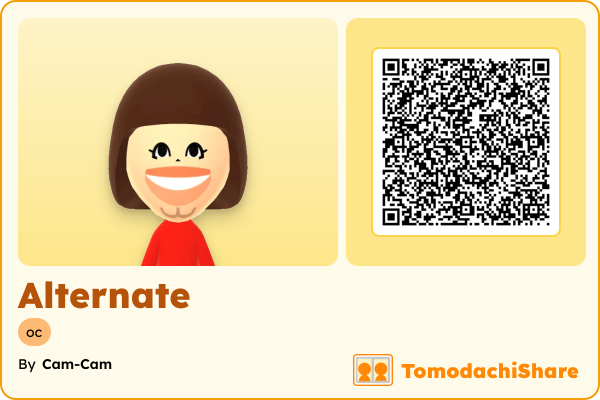 Alternate, a female Mii  with tags: oc