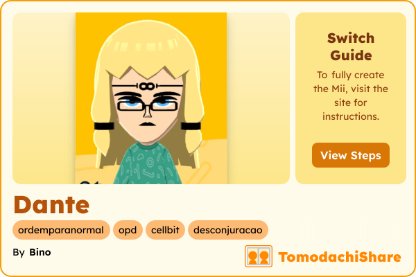 Dante, a male Mii  with tags: ordemparanormal, opd, cellbit, desconjuracao