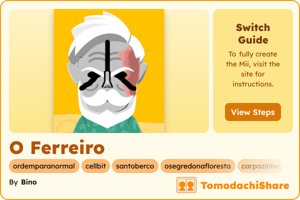 O Ferreiro, a male Mii  with tags: ordemparanormal, cellbit, santoberco, osegredonafloresta, carpazinha, miguelcariad
