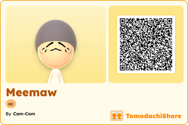 Meemaw, a female Mii  with tags: oc