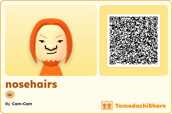 nosehairs, a male Mii  with tags: oc