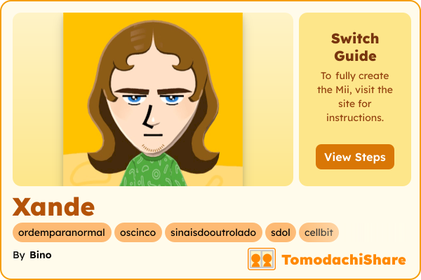 Xande, a male Mii  with tags: ordemparanormal, oscinco, sinaisdooutrolado, sdol, cellbit