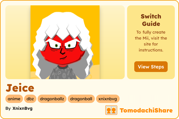 Jeice, a male Mii  with tags: anime, dbz, dragonballz, dragonball, xnixnbvg