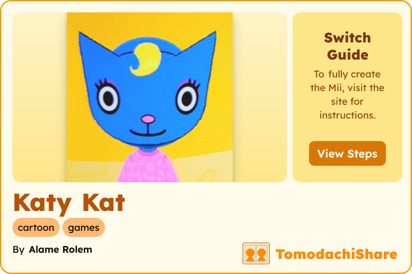 Katy Kat, a female Mii  with tags: cartoon, games