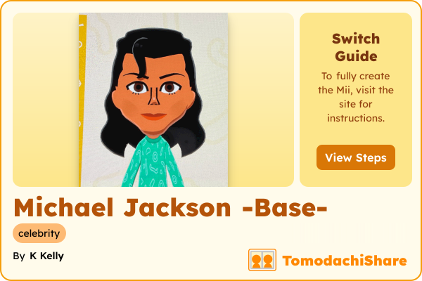 Michael Jackson -Base-, a male Mii  with tags: celebrity