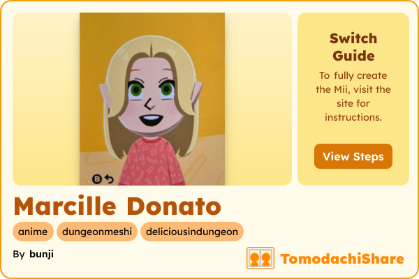 Marcille Donato, a female Mii  with tags: anime, dungeonmeshi, deliciousindungeon