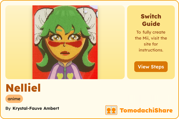 Nelliel, a female Mii  with tags: anime