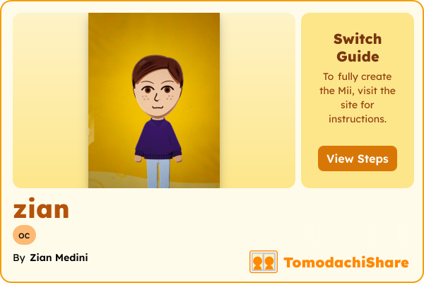 zian, a male Mii  with tags: oc