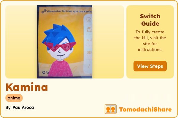 Kamina, a male Mii  with tags: anime