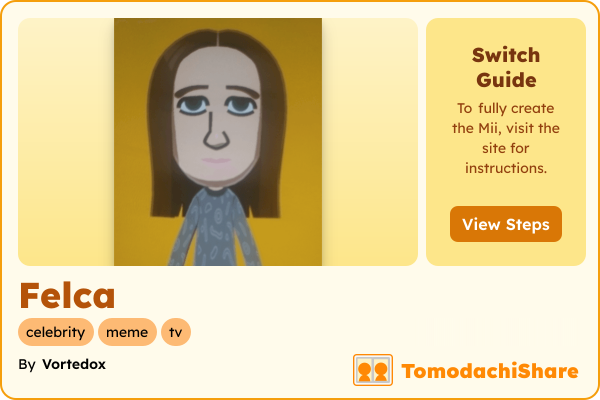 Felca, a male Mii  with tags: celebrity, meme, tv