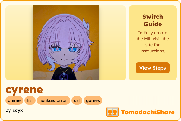 cyrene, a female Mii  with tags: anime, hsr, honkaistarrail, art, games