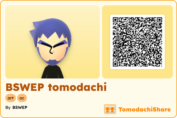 BSWEP tomodachi, a male Mii  with tags: art, oc