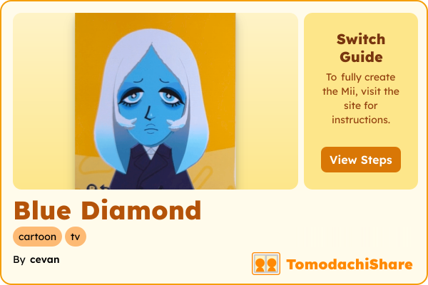Blue Diamond, a female Mii  with tags: cartoon, tv
