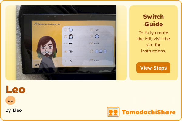 Leo, a male Mii  with tags: oc