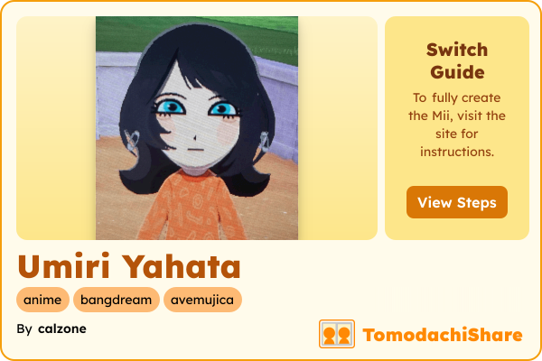 Umiri Yahata, a female Mii  with tags: anime, bangdream, avemujica