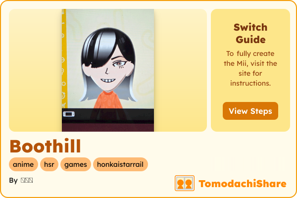 Boothill, a male Mii  with tags: anime, hsr, games, honkaistarrail