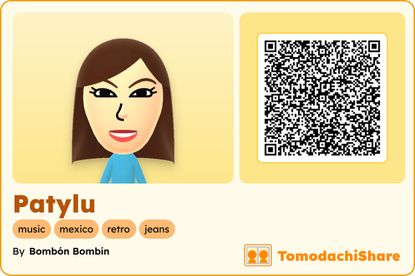 Patylu, a female Mii  with tags: music, mexico, retro, jeans