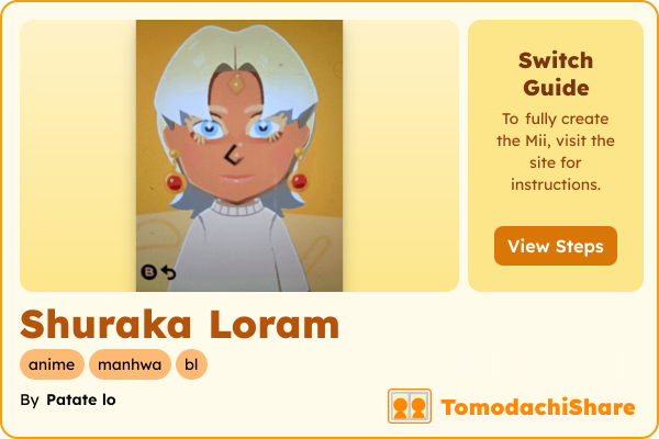 Shuraka Loram, a male Mii  with tags: anime, manhwa, bl