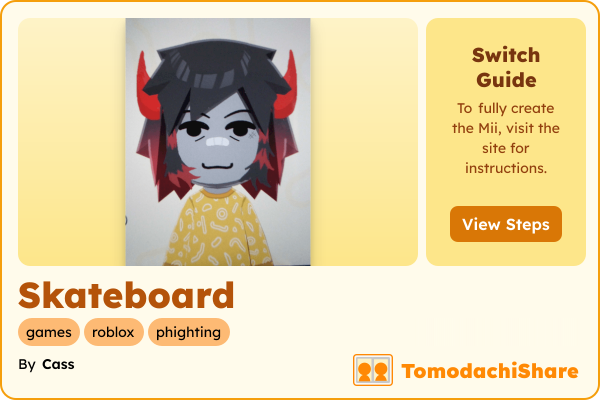 Skateboard, a male Mii  with tags: games, roblox, phighting