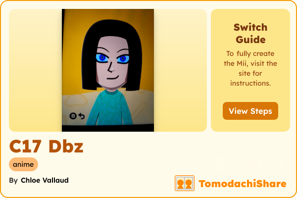 C17 Dbz, a male Mii  with tags: anime