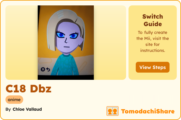 C18 Dbz, a female Mii  with tags: anime