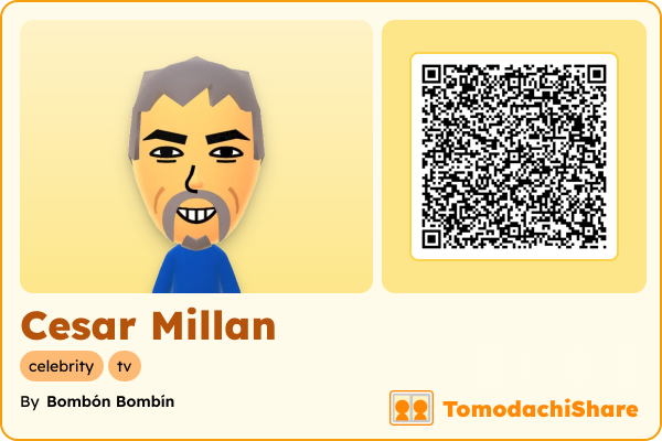 Cesar Millan, a male Mii  with tags: celebrity, tv