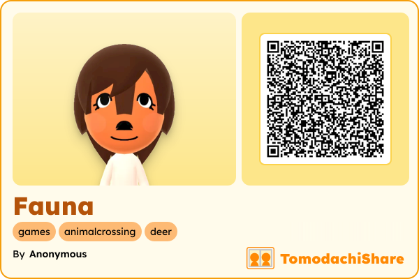 Fauna, a female Mii  with tags: games, animalcrossing, deer