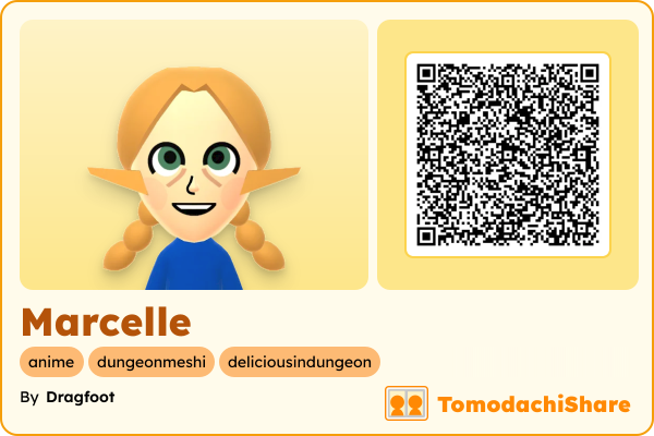 Marcelle, a male Mii  with tags: anime, dungeonmeshi, deliciousindungeon
