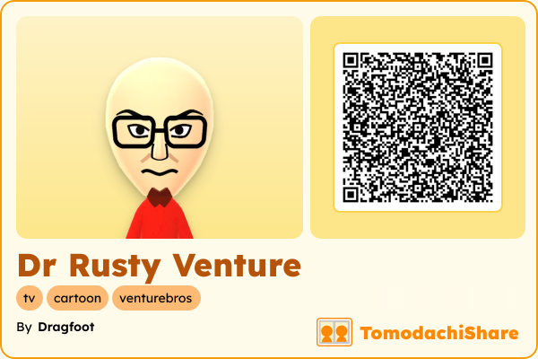 Dr Rusty Venture, a male Mii  with tags: tv, cartoon, venturebros