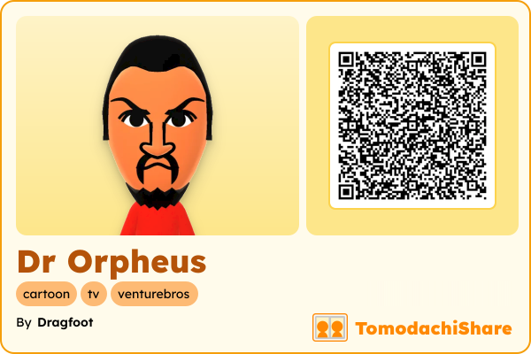 Dr Orpheus, a male Mii  with tags: cartoon, tv, venturebros