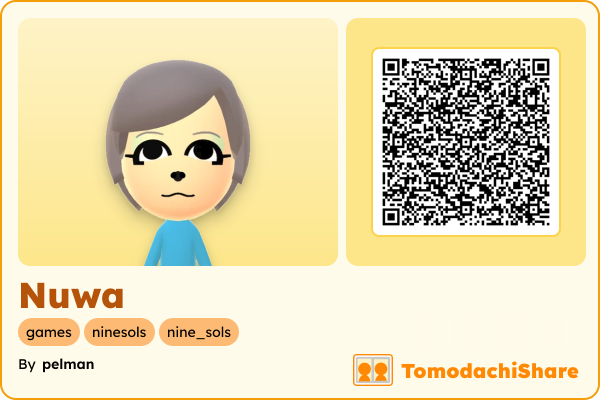 Nuwa, a female Mii  with tags: games, ninesols, nine_sols