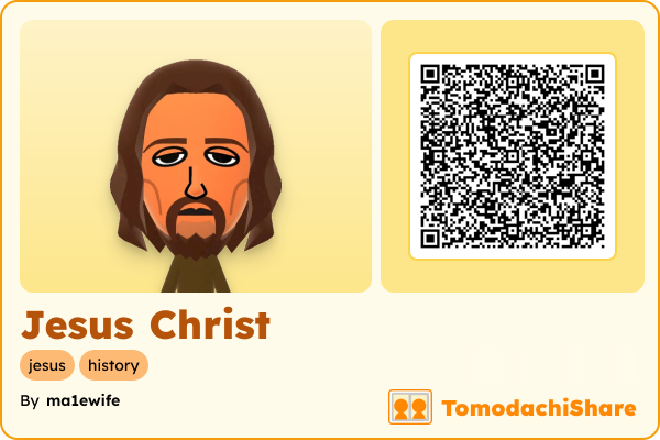 Jesus Christ, a female Mii  with tags: jesus, history