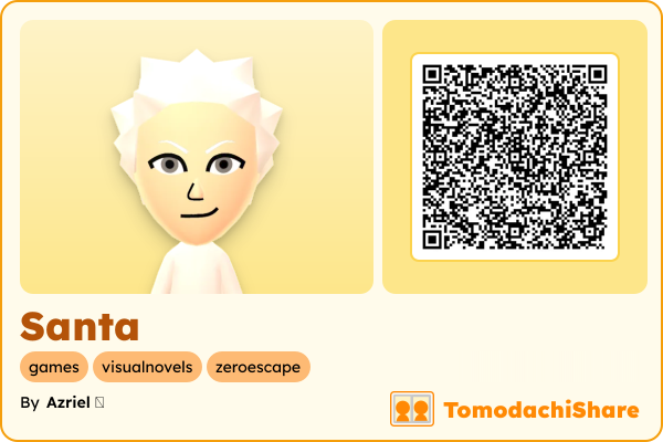 Santa, a male Mii  with tags: games, visualnovels, zeroescape