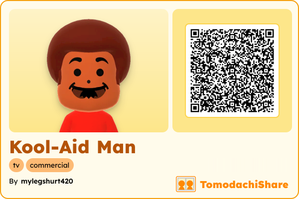 Kool-Aid Man, a male Mii  with tags: tv, commercial